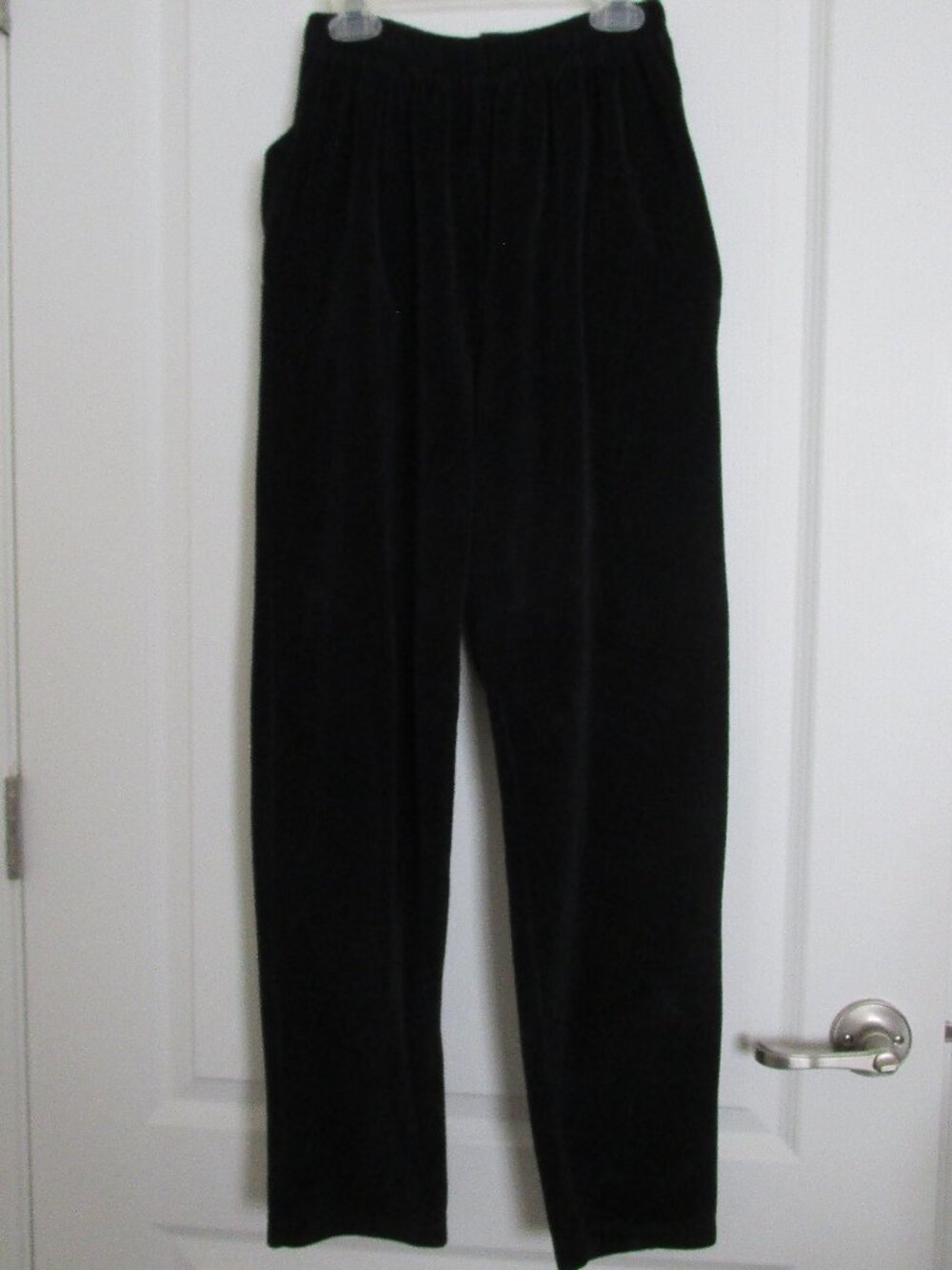 plush velour warm up pants